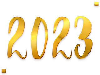 2023 Elegant Gold Bold Brush  Typography Text 