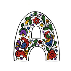 Capital Russian letter A painted on a white background