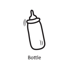 Bottle vector outline Icon Design illustration. Food and Drinks Symbol on White background EPS 10 File