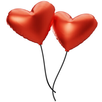 3D Rendering of Love Sign Baloon