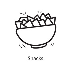 Snacks vector outline Icon Design illustration. Food and Drinks Symbol on White background EPS 10 File