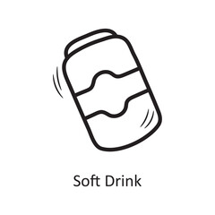 Soft Drink vector outline Icon Design illustration. Food and Drinks Symbol on White background EPS 10 File