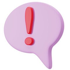 3D Rendering Of Warning Message