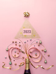 2023 christmas tree new years concept