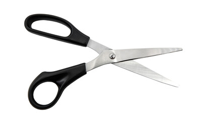 Stationery office scissors on a white background. scissors isolate