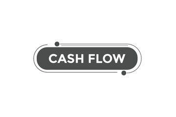 Cash flow button web banner templates. Vector Illustration

