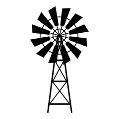 Windmill SVG - Windmill Silhouette - Windmill Clip Art - Farm Svg - Wind Power SVG - Windmill Cut File