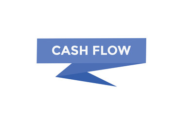 Cash flow button web banner templates. Vector Illustration
