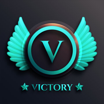 Vector victory esport illustration logo