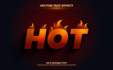 Vector hot editable text effect