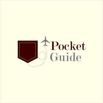 Pocket Guide Travel Agency vector illustration logo.