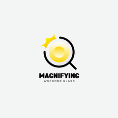 magnifying logo art gradient colorful
