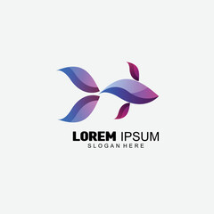 premium design fish gradient colorful