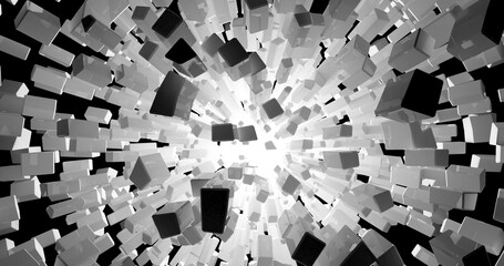 abstract 3d background with squares made in blender