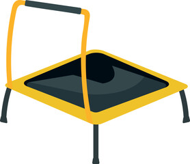 Trampoline icon cartoon vector. Fitness playground. Elastic jump