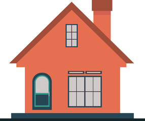 Isolated cartoon houses. Web home flat and 3D  icon for apps and websites. House icons. Home icon collection. Real estate. Flat style houses symbols for UI, UX