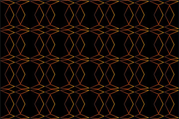 Fototapeta premium Abstract modern vector seamless background with geometric pattern. Golden ornament on a black background for wrapping paper, covers