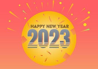 Happy new year 2023  New year celebration Abstract Background