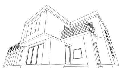 sketch of house