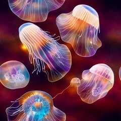 jellyfish in the sea