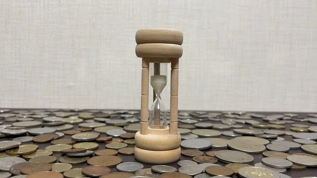 hourglass on the table