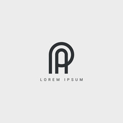 Abstract PA, AP Letters Logo Initial Based Monogram Icon Vector. - obrazy, fototapety, plakaty