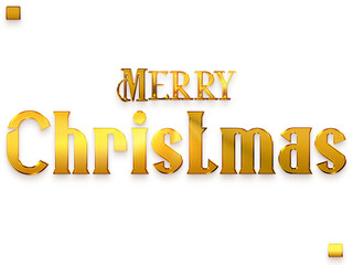 Merry Christmas Calligraphy Minimalistic Bold Golden Text 