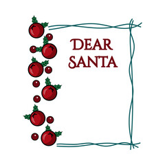 holiday frames, letter to santa claus