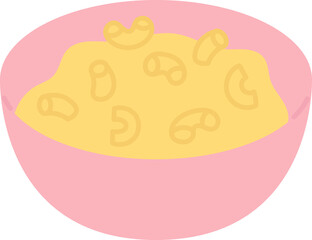 macaroni cheese italian food clipart