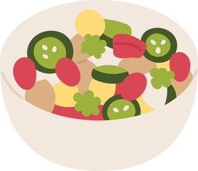 panzanella salad italian food clipart