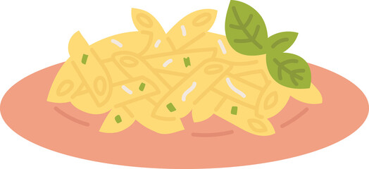 penne pasta italian food clipart