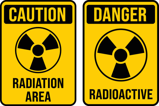 radiation area caution print ready warning sign