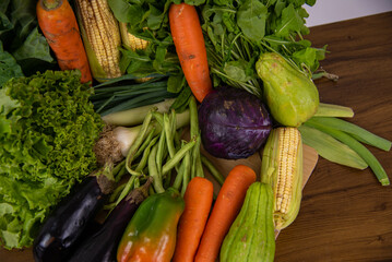 Vegetables and greens for culinary use