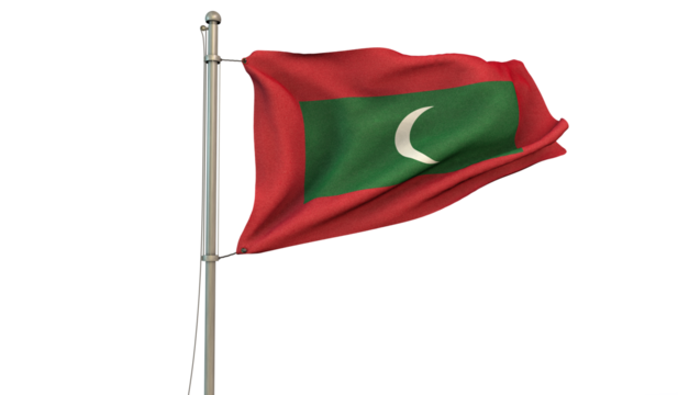 Maldives Flag, Republic of Maldives