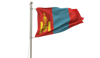 Mongolia Flag, Mongolian Multi-Party Socialist Republic