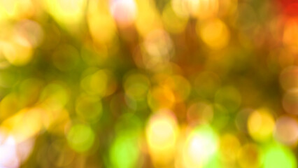 Obraz premium light yellow blurred bokeh of christmas tree decoration