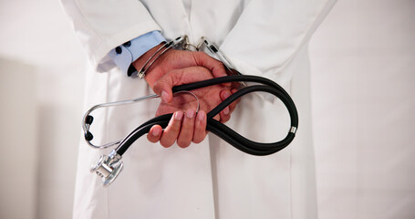 Close-up Of Doctor Hands With Stethoscope