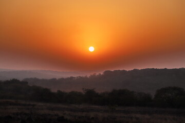 sunrise over the mountains