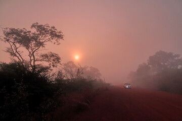 sunrise in the mountains