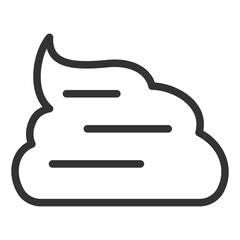 Cream for coffee, foam - icon, illustration on white background, outline style