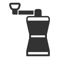 Coffee bean grinder - icon, illustration on white background, glyph style