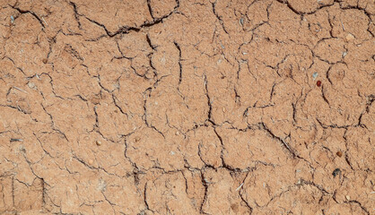 Clay adobe wall as background