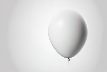 Isolated helium balloon on a white backdrop. Generative AI