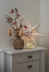 Christmas style. Christmas decor in the Scandinavian style interior