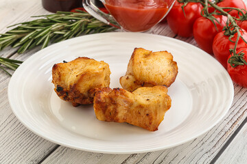 Chicken breast shashlik - grilled meat