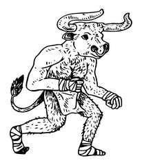 Fototapeta premium Minotaur vector illustration