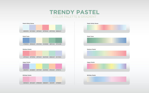 Pastel Color Palette and Gradient - Powered by Adobe