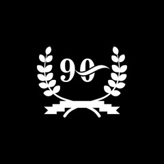 Laurel wreath icon ,anniversary icon vector logo design template