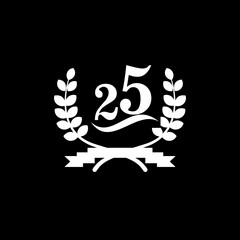 Laurel wreath icon ,anniversary icon vector logo design template