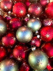 christmas background with balls